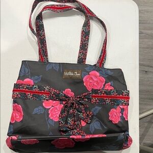 Matilda Jane Floral Black and Pink Tote
